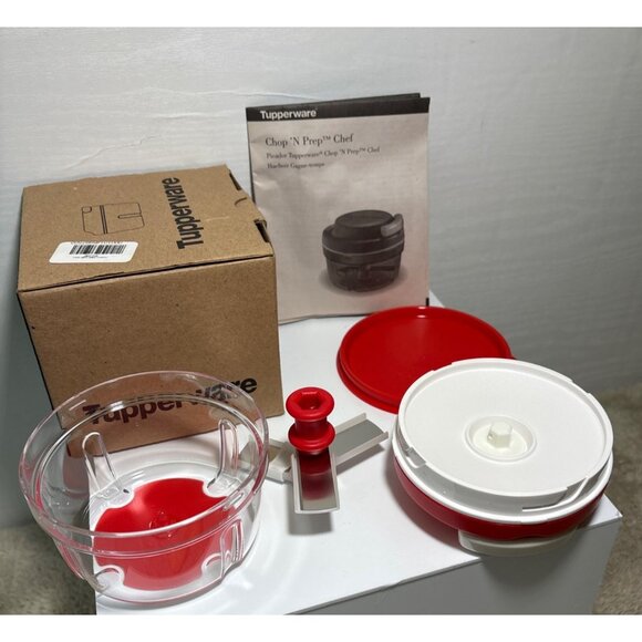 Tupperware Chop N Prep Chef Food Chopper New Red - Picture 3 of 6